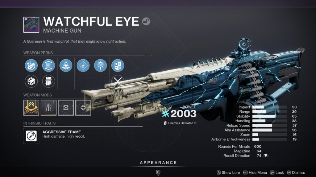 Whats the best watchful eye god roll for PVP? Dominate the Crucible with these specific perk combinations.