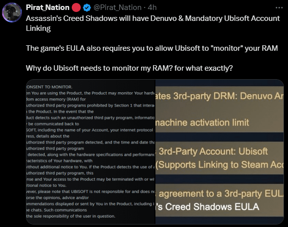 Does Assassins Creed Shadows have Denuvo? We explain what this means for your game.